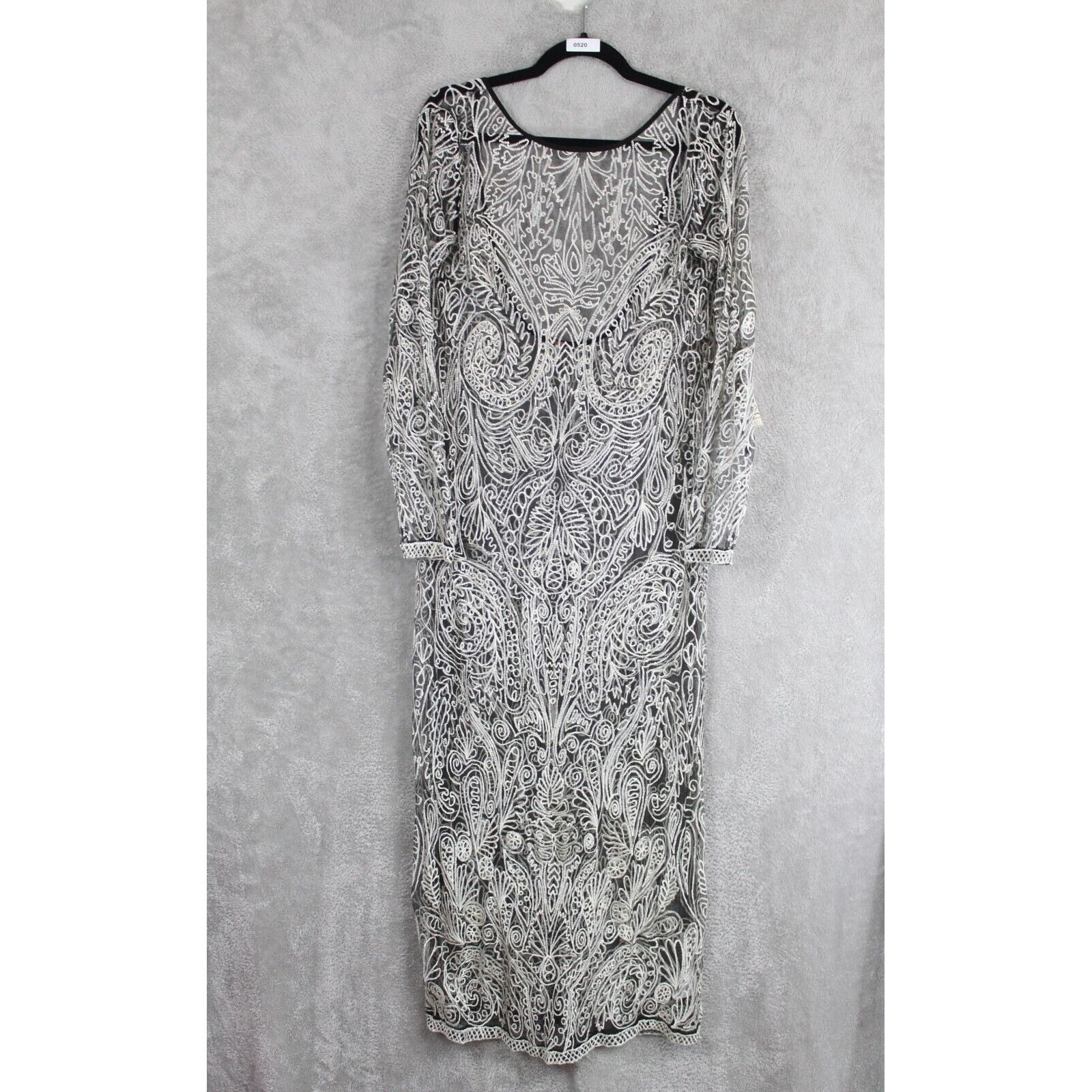 Nwt Free People Sheer Embroidered Maxi Dress Womens M Ivory Handmade In Bali